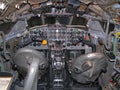 Old aircraft cockpit