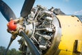 Old aircraft engine Royalty Free Stock Photo