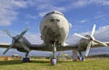 Old aircraft under the blue sky