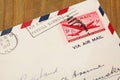 Old airmail letter