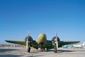 Old airplane in an aerodrome