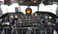 Old airplane cockpit