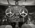 Old airplane cockpit Royalty Free Stock Photo