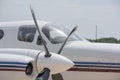 Old airplane iron propeller detail Royalty Free Stock Photo