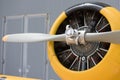 Old airplane iron propeller detail Royalty Free Stock Photo