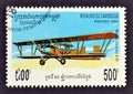 Old airplanes on postage stamps