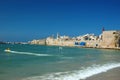 Old Akko beach - famous ancient city of Israel