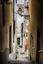 Old alley typical of lisbon in portugal