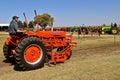 Old Allis Chalmers tractor in a threshing bee parade