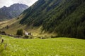 Old alpine church Heilig Geist at the end of Ahrntal valley, Italy