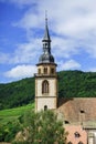 Old alsacien village street view Royalty Free Stock Photo