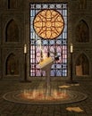 Magic altar in a gothic room Royalty Free Stock Photo