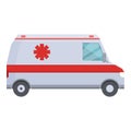 Old ambulance icon cartoon vector. Car vehicle Royalty Free Stock Photo