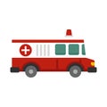 Old ambulance icon flat isolated vector Royalty Free Stock Photo