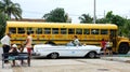 Old American bus. Cuba. Varadero.