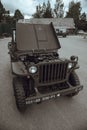 An old American car from the Second World War. Royalty Free Stock Photo