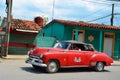 Old american car in Vinales Cuba Royalty Free Stock Photo