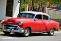 Old american car in Vinales Cuba Royalty Free Stock Photo