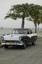 Old american cars for the cuba stage Royalty Free Stock Photo