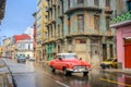 Old American cars on the streets of Havanna