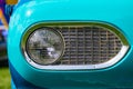 Old American classic car half front side Royalty Free Stock Photo