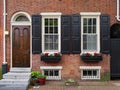 Old American colonial townhouse