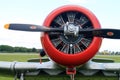 Old american fighter plane engine Royalty Free Stock Photo