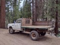 Old American truck used as a workhorse