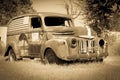 Old American van deserted rusting away Royalty Free Stock Photo