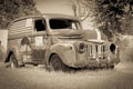 Old American van deserted rusting away Royalty Free Stock Photo