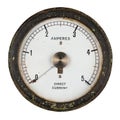 Old ammeter with central pointer pivot