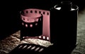 Old analog camera film Royalty Free Stock Photo