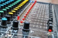 Old analog mixing console Royalty Free Stock Photo