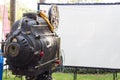 The old analog rotary film movie projector Royalty Free Stock Photo