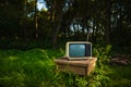 Old analog TV Royalty Free Stock Photo