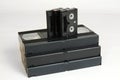 Old analog video cassette tapes vhs dv