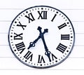 Old analogue church clock time Royalty Free Stock Photo