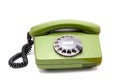 Old analogue disk phone Royalty Free Stock Photo