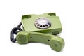 Old analogue disk phone Royalty Free Stock Photo