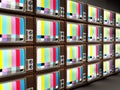 Old analogue television stack. 3D illustration Royalty Free Stock Photo