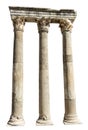 Old Anceint Roman Stone Columns Isolated Royalty Free Stock Photo