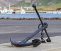 Old anchor on the sea coast Royalty Free Stock Photo