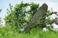 old ancient grave stone cross graveyard Royalty Free Stock Photo