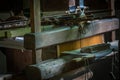 The old and ancient loom in a room