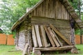 Old ancient rustic log house Royalty Free Stock Photo
