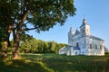 Old Saint Trinity catholic Church and Carmelite monastery in park, Zasvir village, Myadel district, Minsk region, Belarus Royalty Free Stock Photo