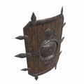 Old ancient shield 3d illustration