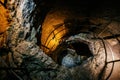 Old ancient spiral staircase in the well Tik Kuyu, in Chufut Kale, Bakhchisaray, Crimea Bakhchisarai Crimea