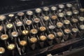 Old ancient typewriter letters Royalty Free Stock Photo