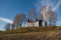 Old wooden church of Holy Prophet Elijah in Radoshkovichi township, Minsk region, Belarus Royalty Free Stock Photo